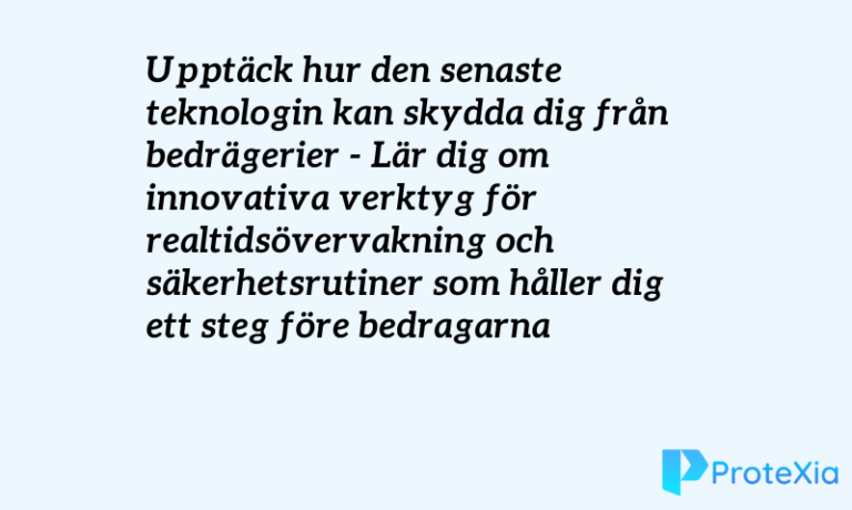 Teknologiska Lösningar för Bedrägeribekämpning – En Översikt